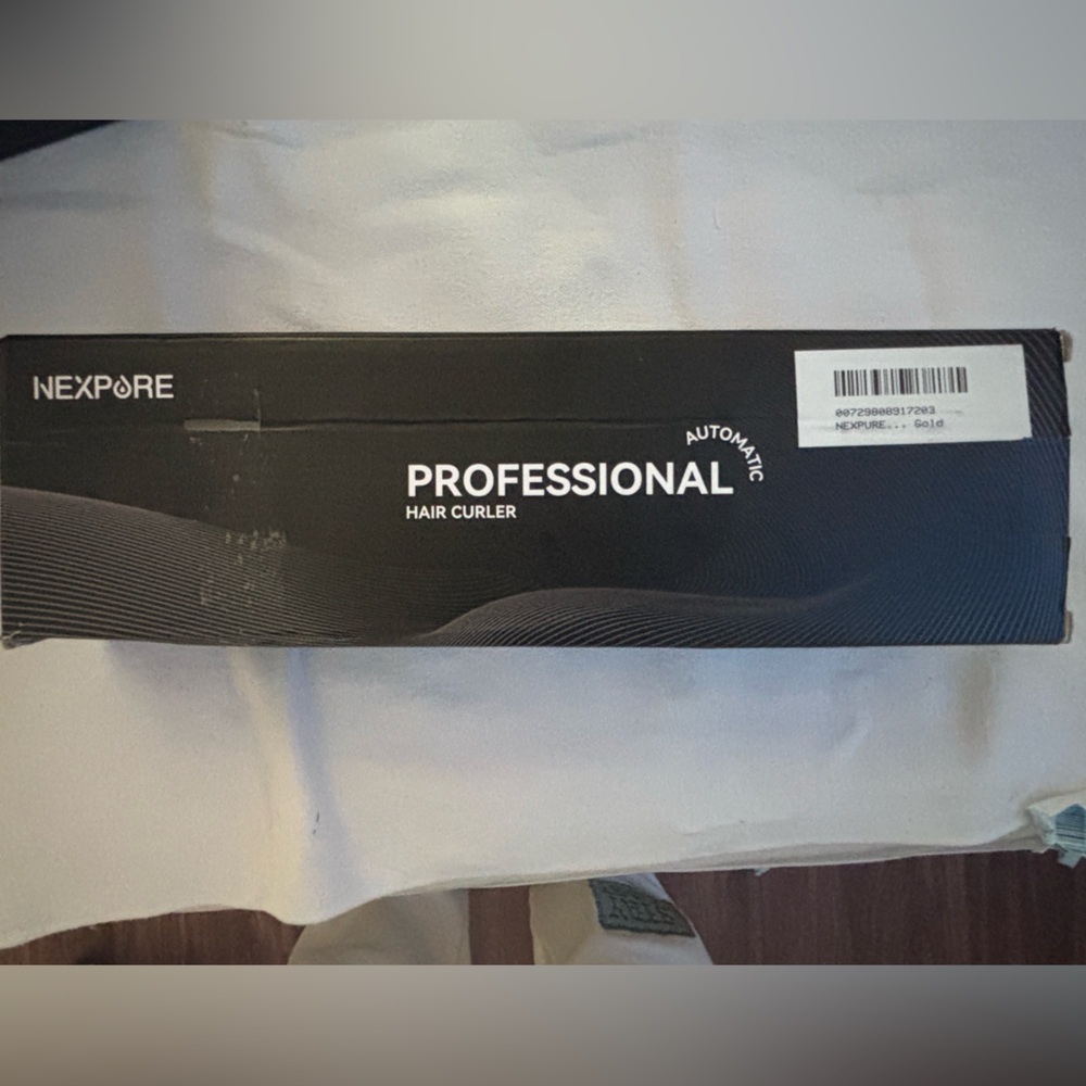 NEXPURE Curling Iron Professional Automatic Hair 1 Large Rotating Barrel Gold